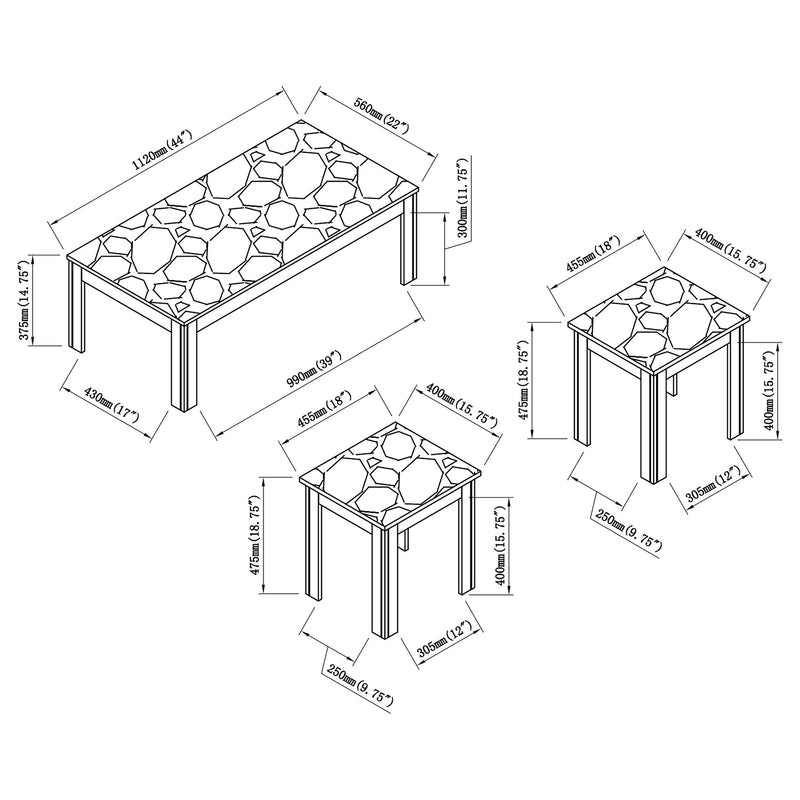 Rhodes Coffee Table Set