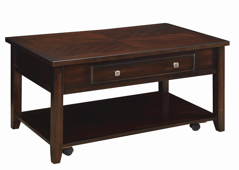 Baylor Lift Top Coffee Table with Hidden Storage Walnut