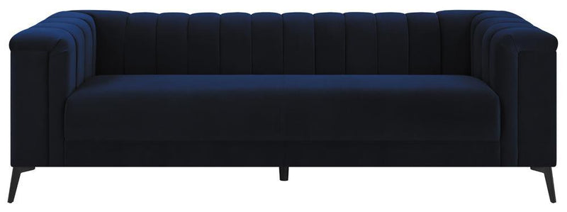 Chalet Tuxedo Arm Sofa Blue