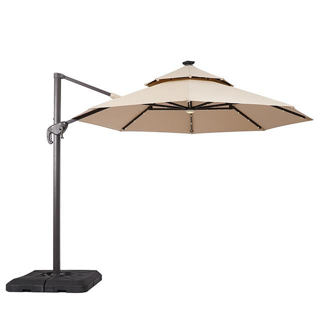 Nuti 10 Ft Round Umbrella w/ LED Light + 37" Large Base image