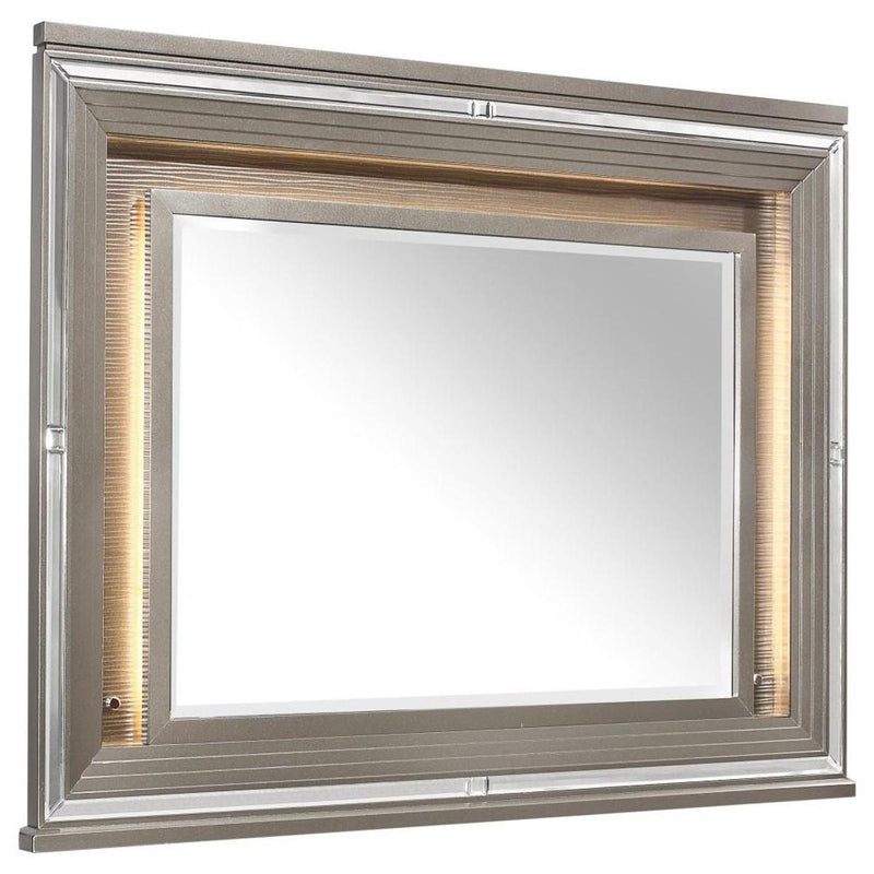 Tamsin Mirror in Silver Grey Metallic 1616-6