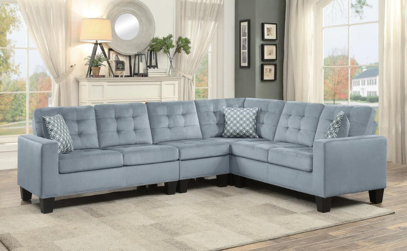 Lantana 2-Piece Reversible Sectional in Gray 9957GY*SC