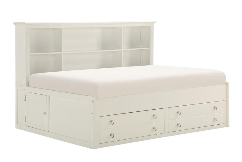 Meghan Full Lounge Storage Bed in White 2058WHPRF-1*