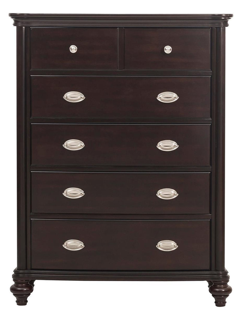 Marston 5 Drawer Chest in Dark Cherry 2615DC-9 image