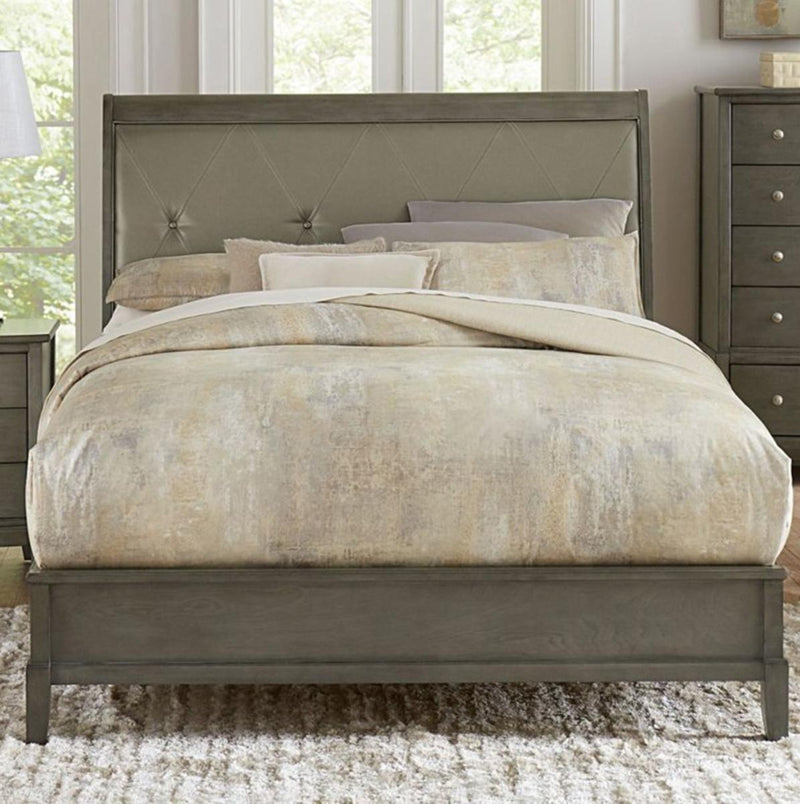 Cotterill Queen Upholstered Sleigh Bed in Gray 1730GY-1 image