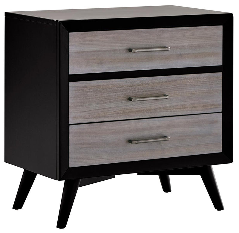 Raku 3 Drawer Nightstand in Gray 1711-4 image