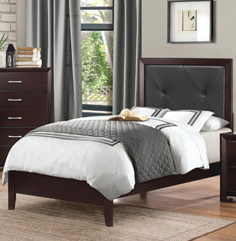 Edina Twin Panel Bed in Espresso-Hinted Cherry 2145T-1 image