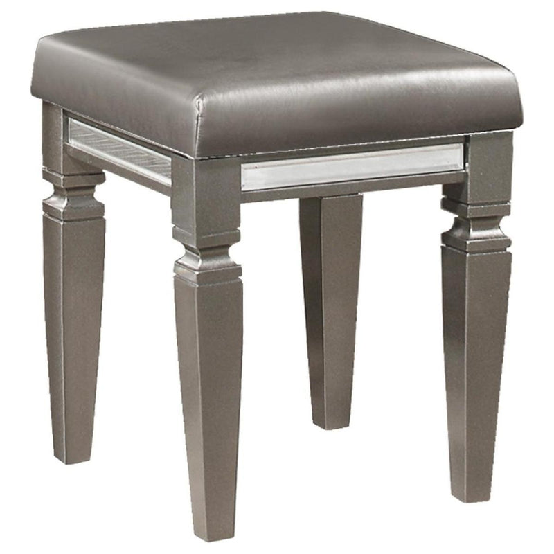 Tamsin Vanity Stool in Silver Grey Metallic 1616-14 image