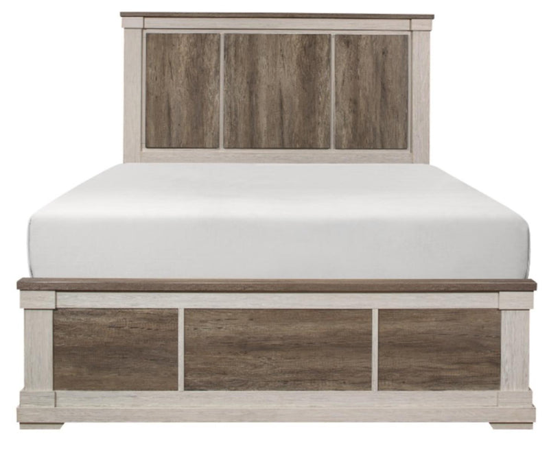 Arcadia Full Panel Bed in White & Weathered Gray 1677F-1* image