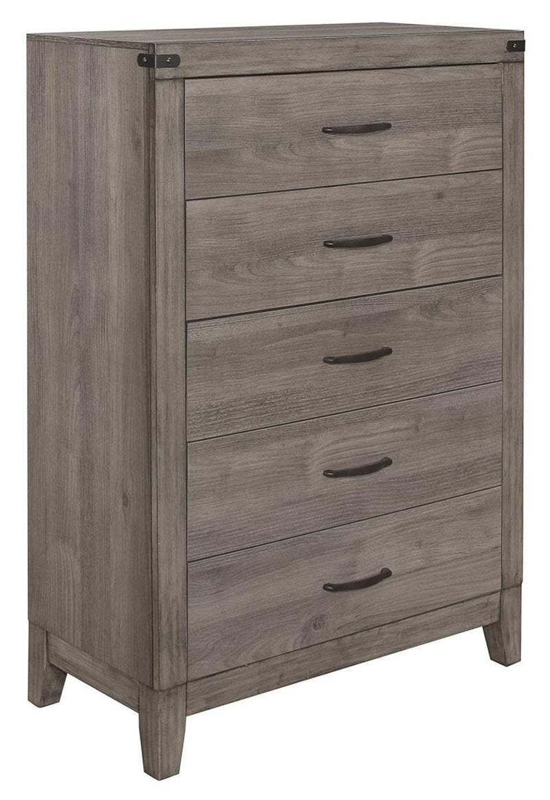 Woodrow 5 Drawer Chest in Gray 2042-9 image