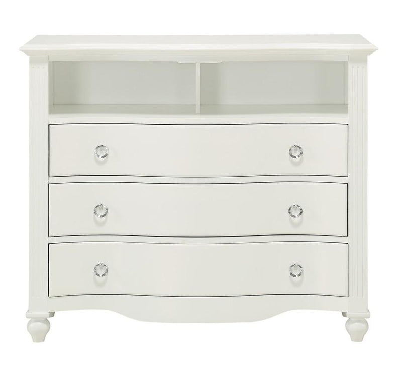 Meghan 3 Drawer Media Chest in White 2058WH-11 image