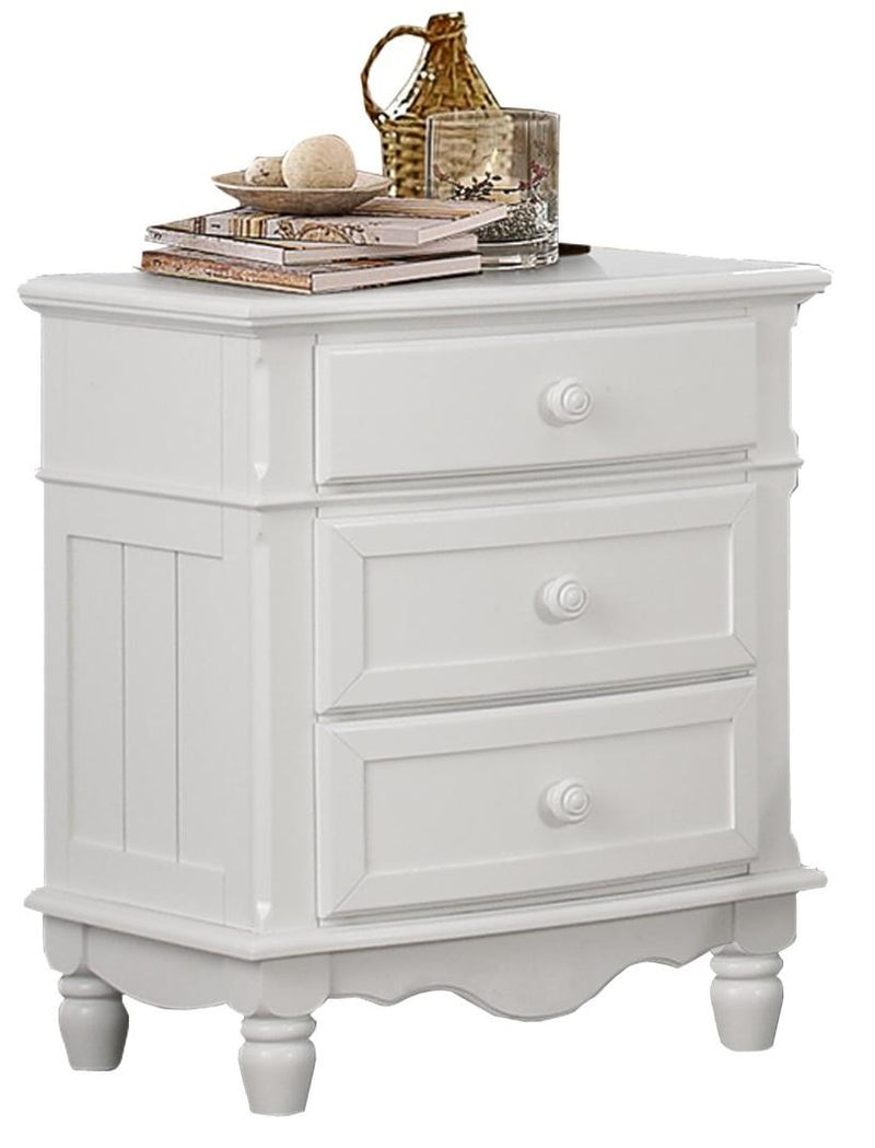 Clementine 3 Drawer Night Stand in White B1799-4 image