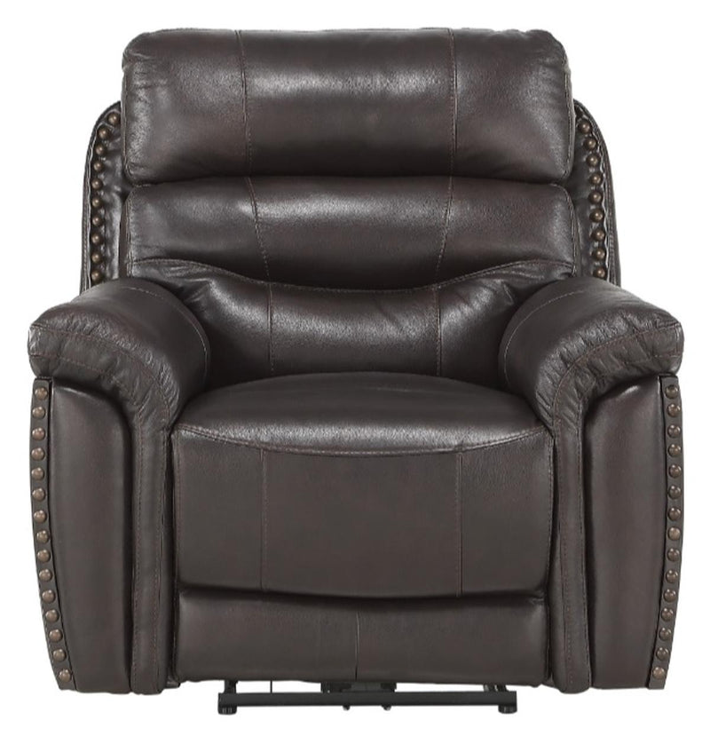 Lance Power Reclining Chair with Power Headrest and USB Port in Brown 9527BRW-1PWH image