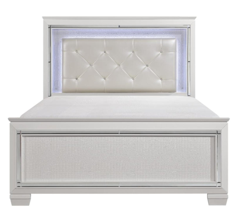 Allura Full Panel Bed in White 1916FW-1* image