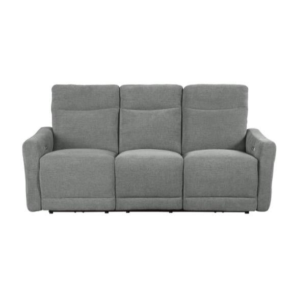 Edition Power Double Lay Flat Reclining Sofa in Dove Grey 9804DV-3PWH image