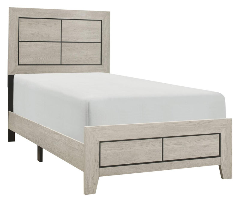 Quinby Twin Panel Bed in Light Brown 1525T-1 image