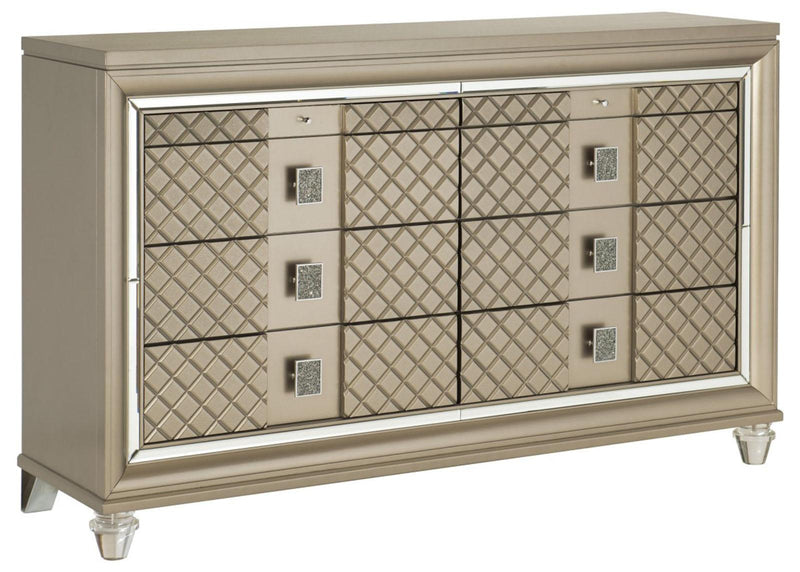 Loudon 8 Drawer Dresser in Champagne Metallic 1515-5 image