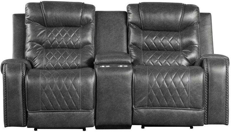 Putnam Double Glider Reclining Loveseat in Gray 9405GY-2 image