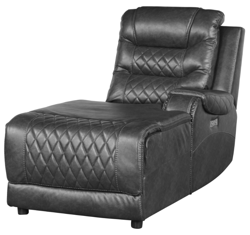 Putnam Power Right Side Reclining Chaise with USB Port in Gray 9405GY-RCPW image